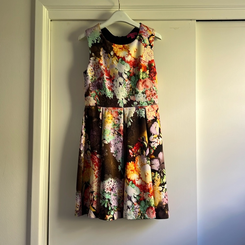 Betsey Johnson funky printed dress, size 4